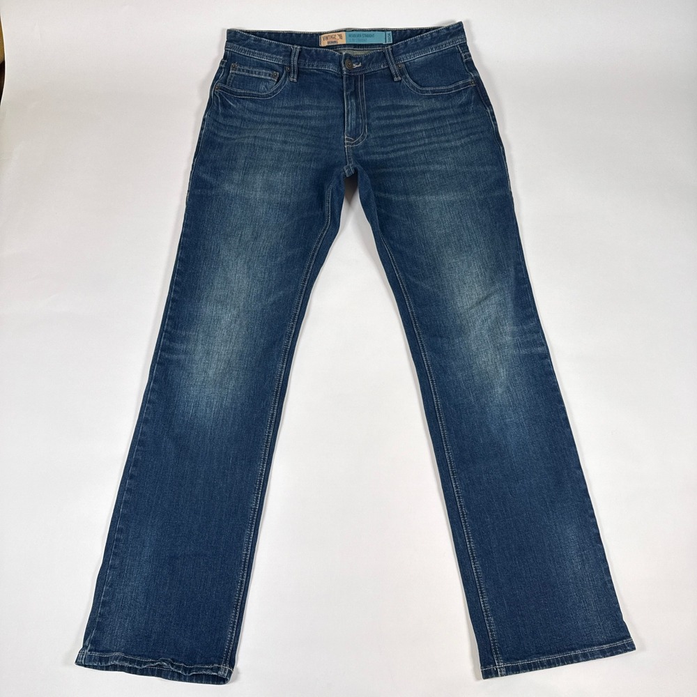 Rock & Roll Denim Jeans Men 34x34 Blue Revolver Slim Straight Vintage 46 Western